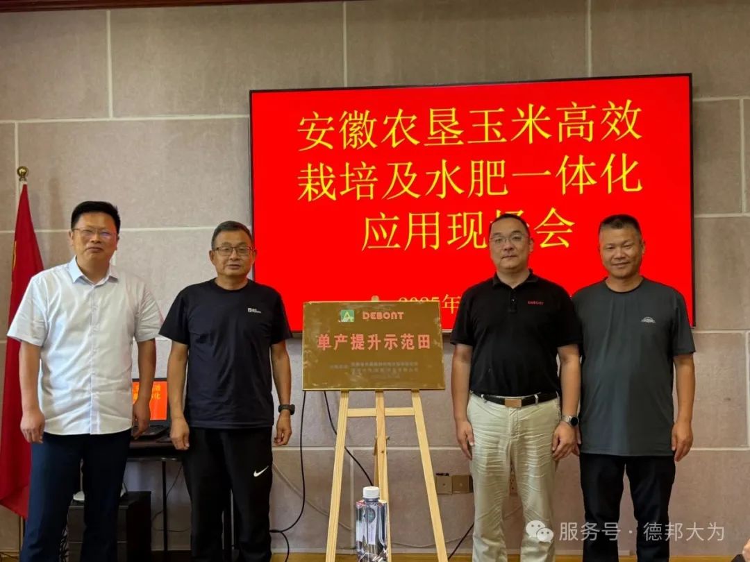 德邦大为尖端科技显威力，助力安徽农垦玉米单产提升示范田抗旱夺丰收
